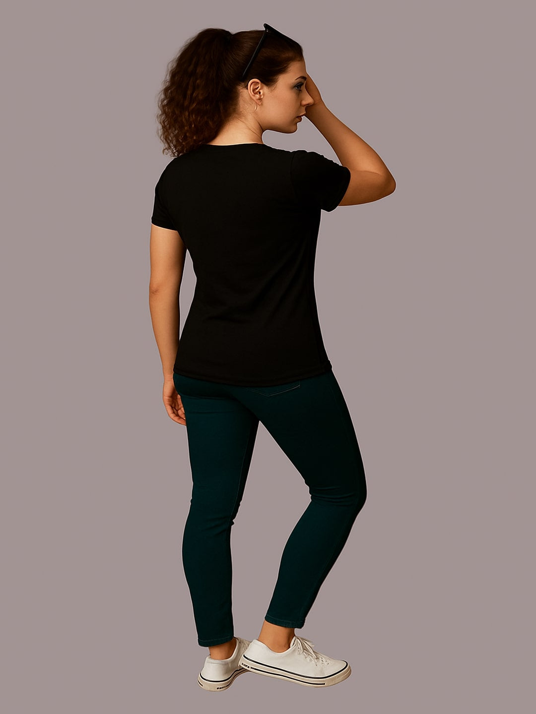 Women Typography Printed Round Neck Cotton T-shirt