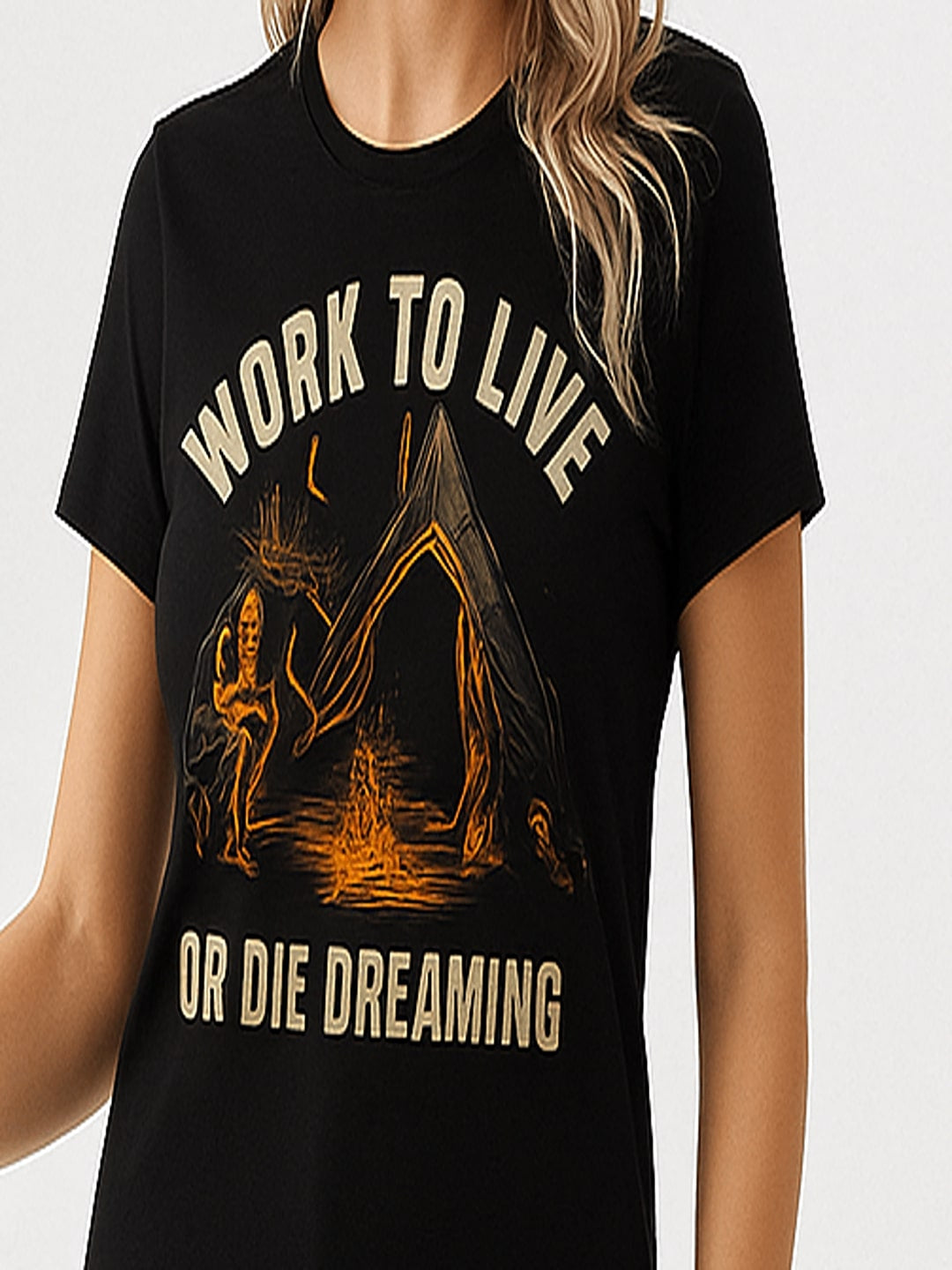 Women Typography Printed Round Neck Cotton T-shirt