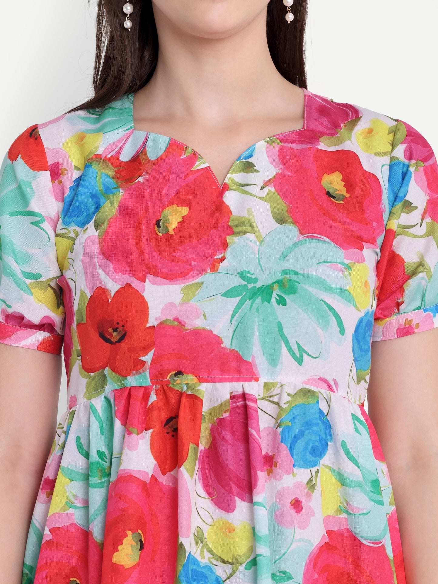 GAB Floral printed Middi Dress