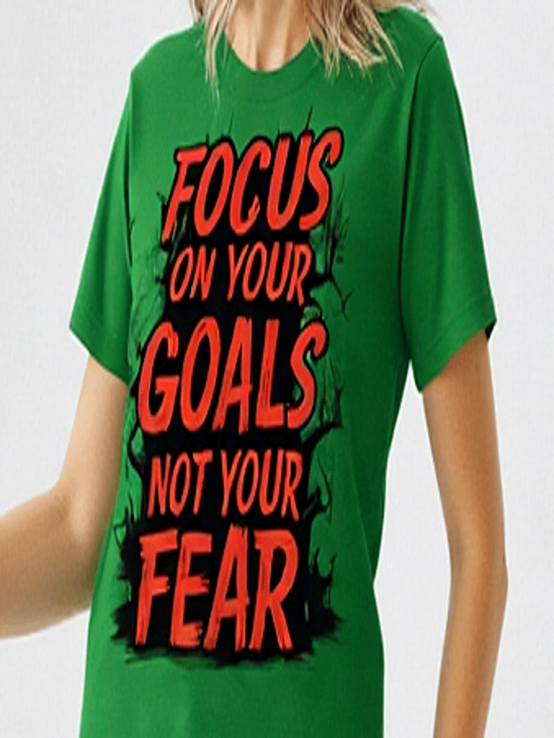 Women Typography Printed Round Neck Cotton T-shirt