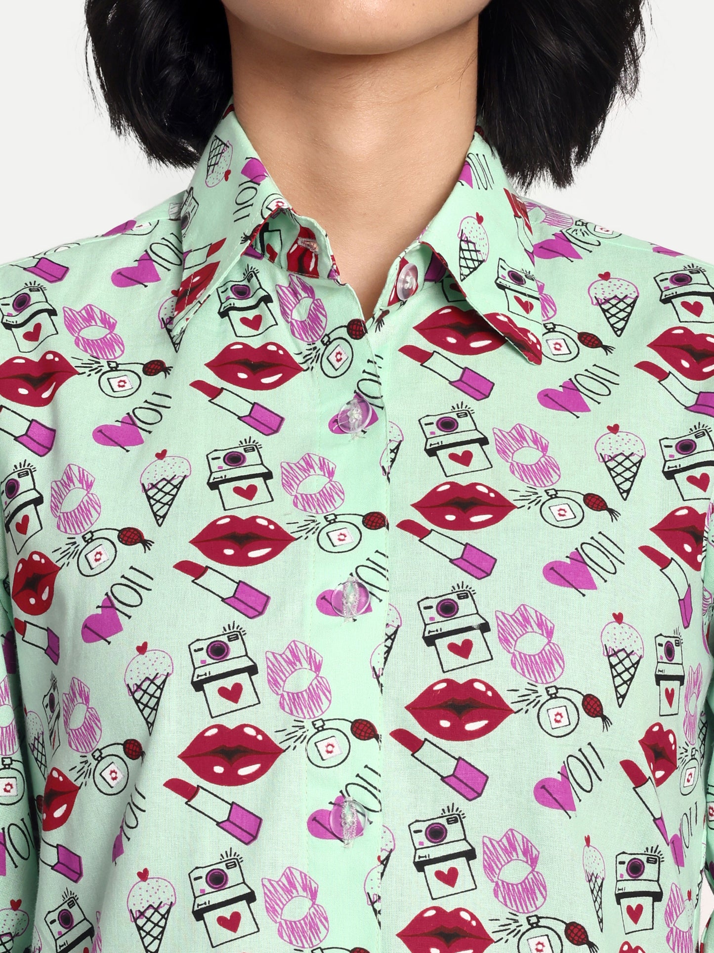 GAB Women Classic   Printed Casual Shirt
