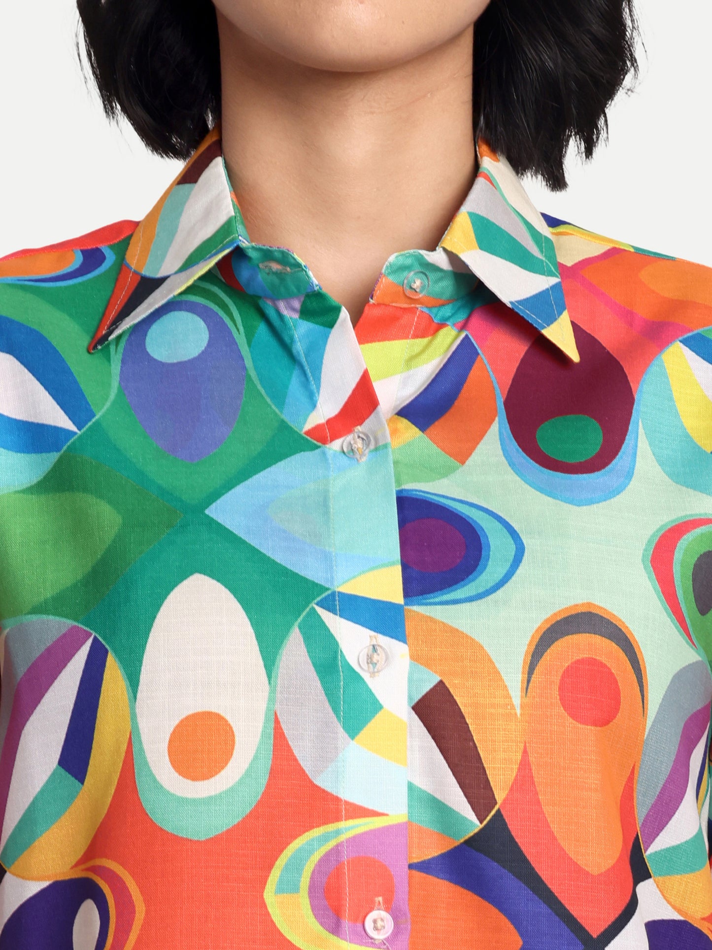 GAB Women Classic  Abstract Printed Casual Shirt