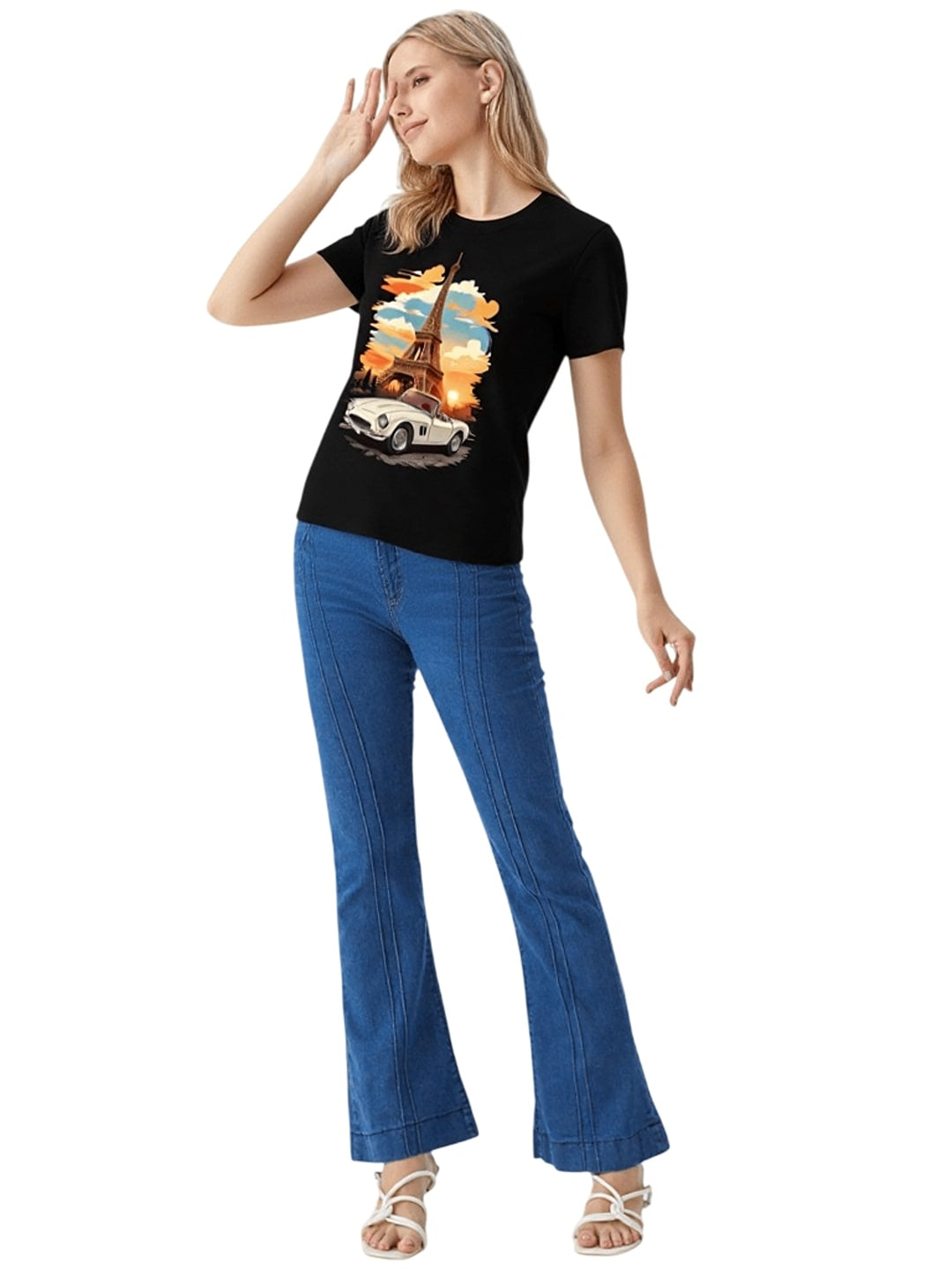 Women Graphic Printed Round Neck Cotton T-shirt