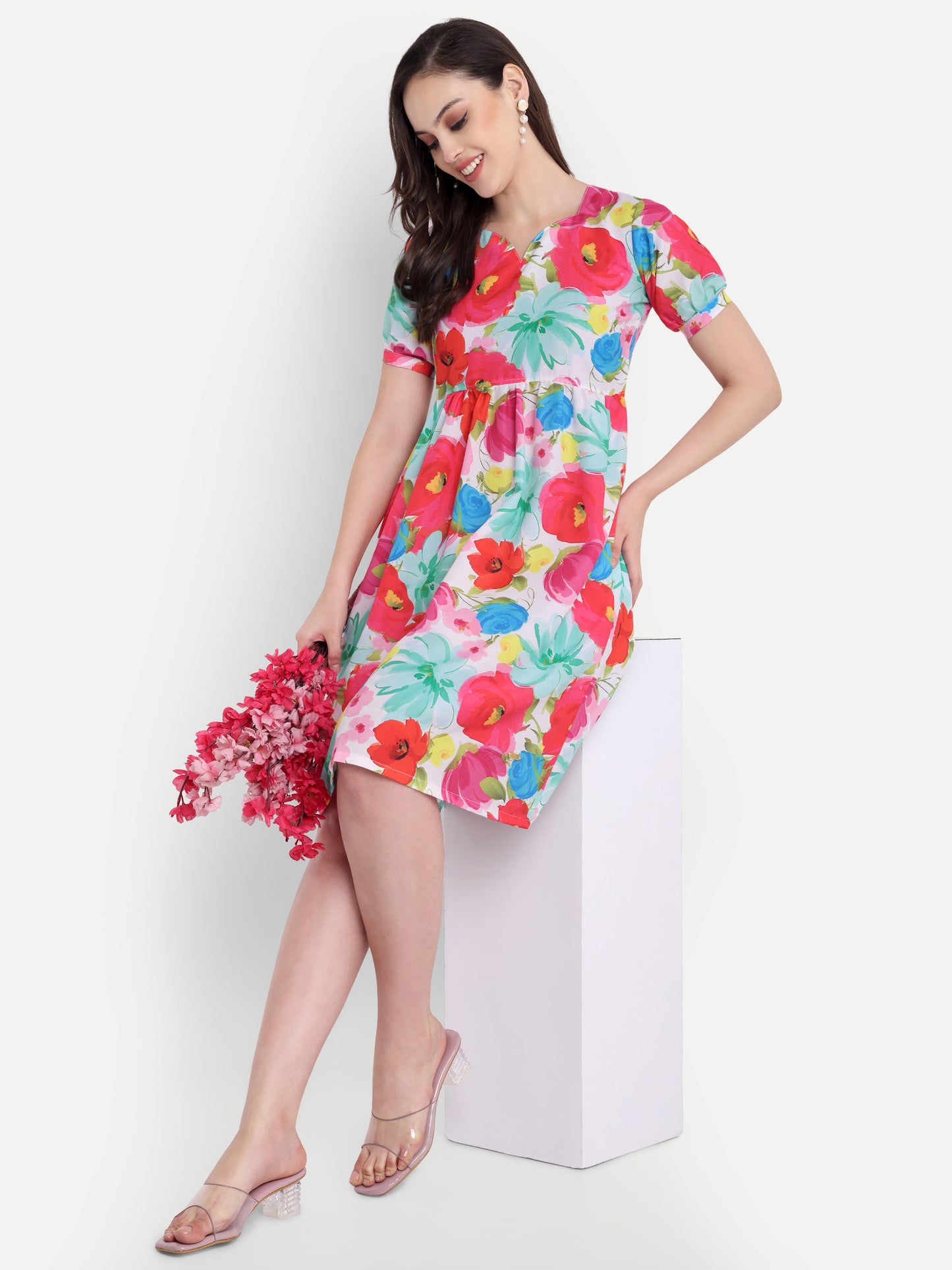 GAB Floral printed Middi Dress