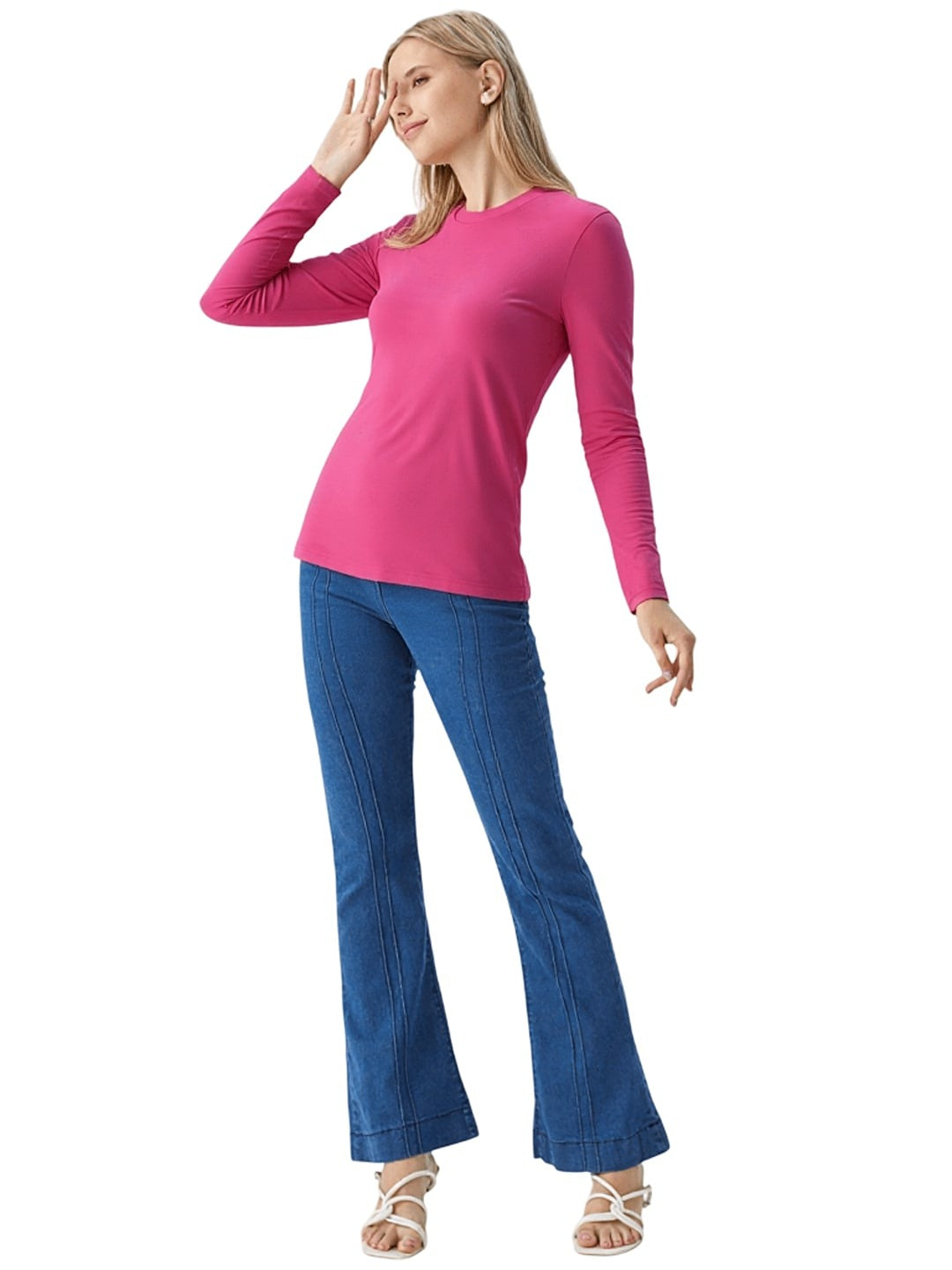 Full sleeves T shirt Pink