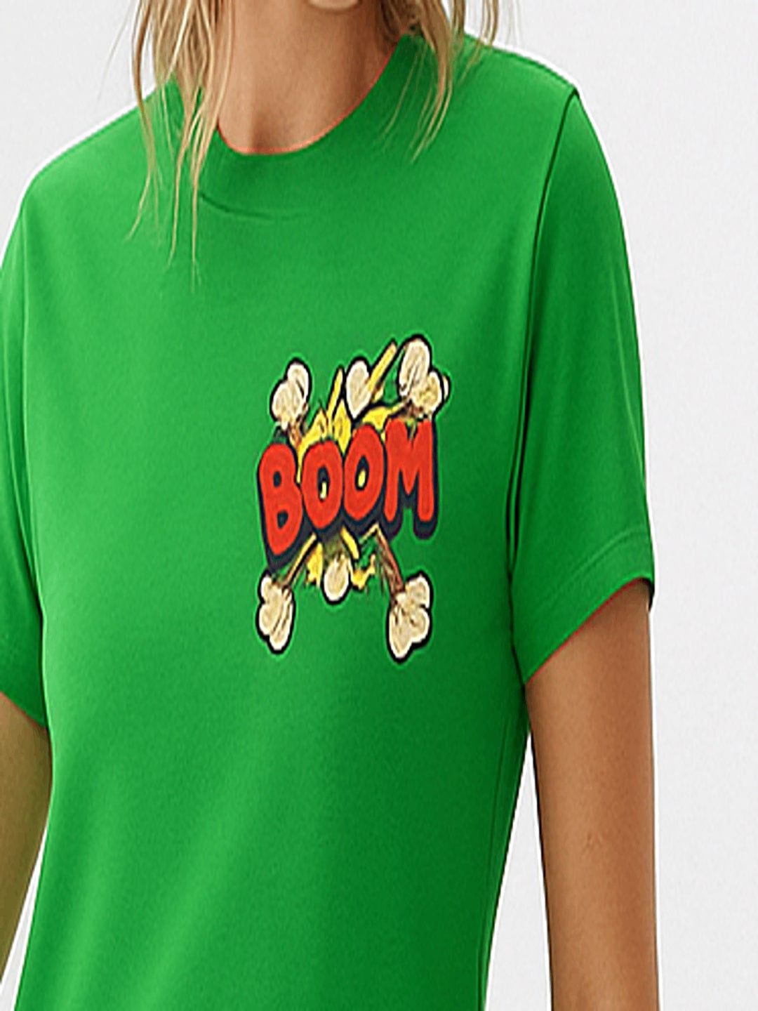 Women Typography Printed Round Neck Cotton T-shirt