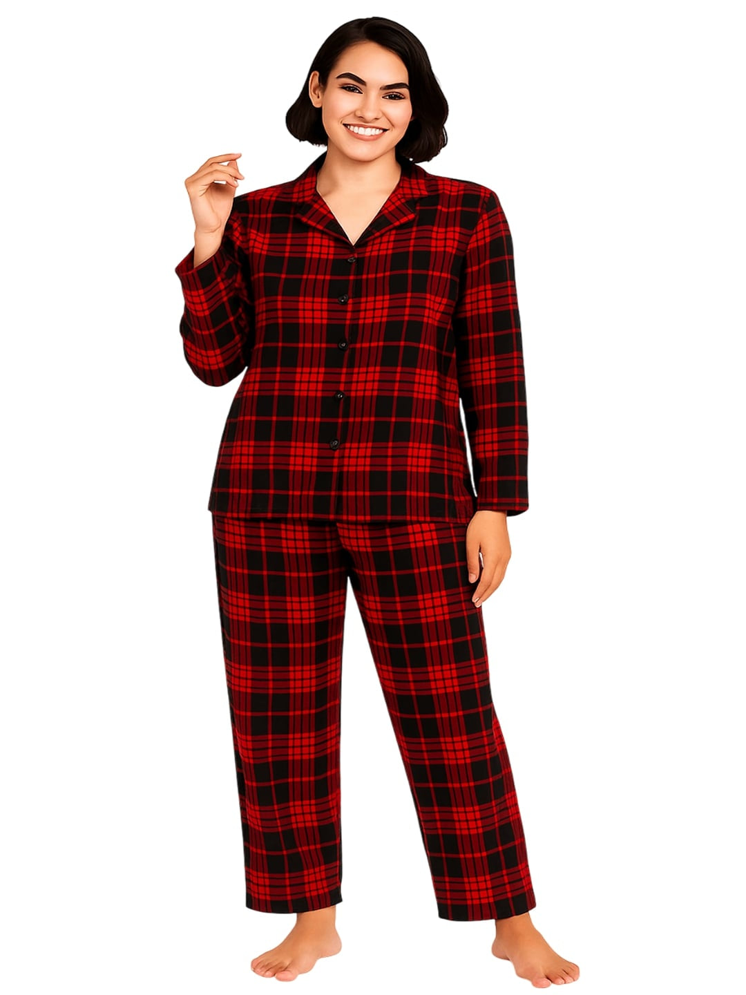 GAB   Pure Cotton Checked Night Suit