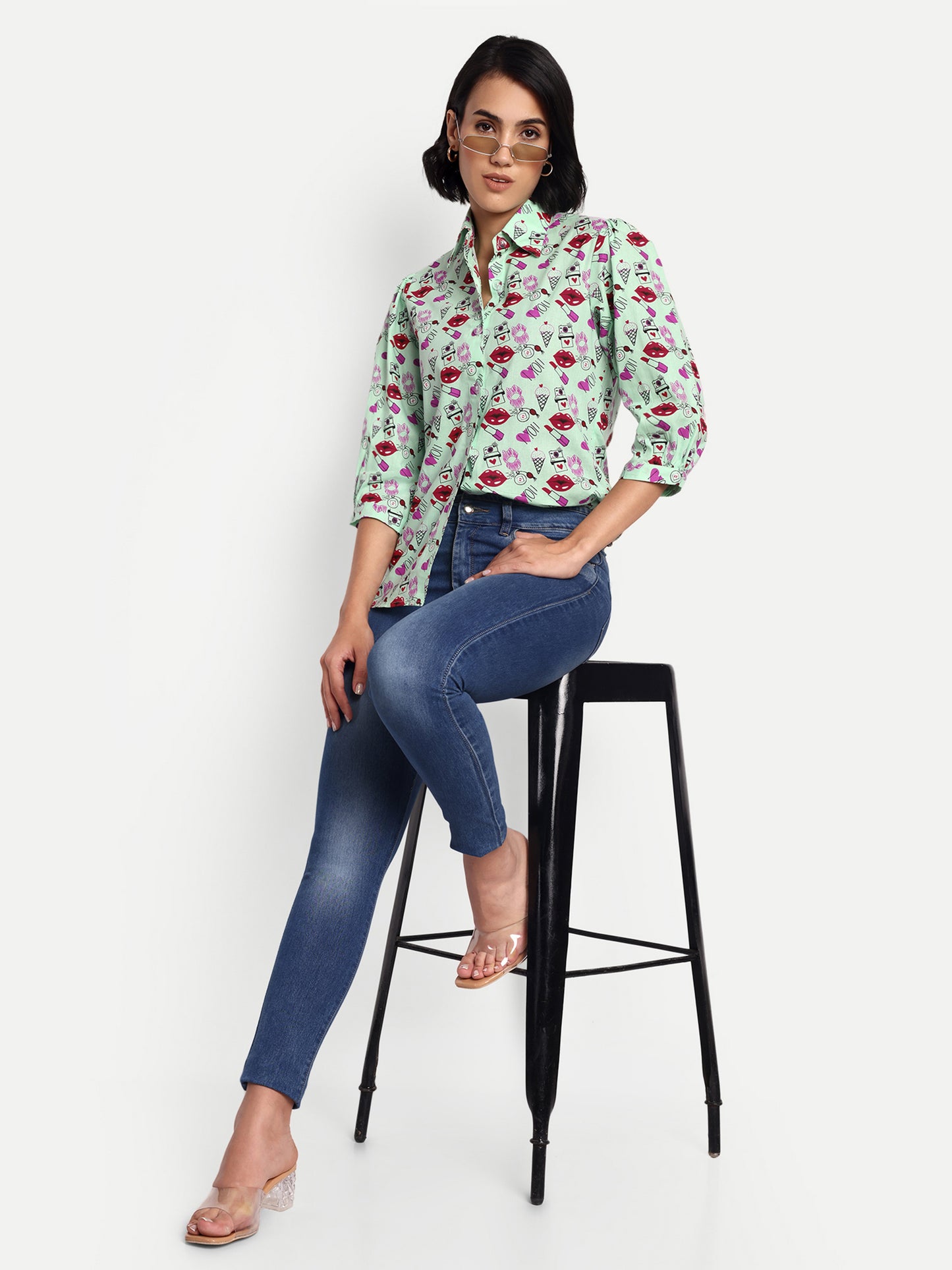 GAB Women Classic   Printed Casual Shirt