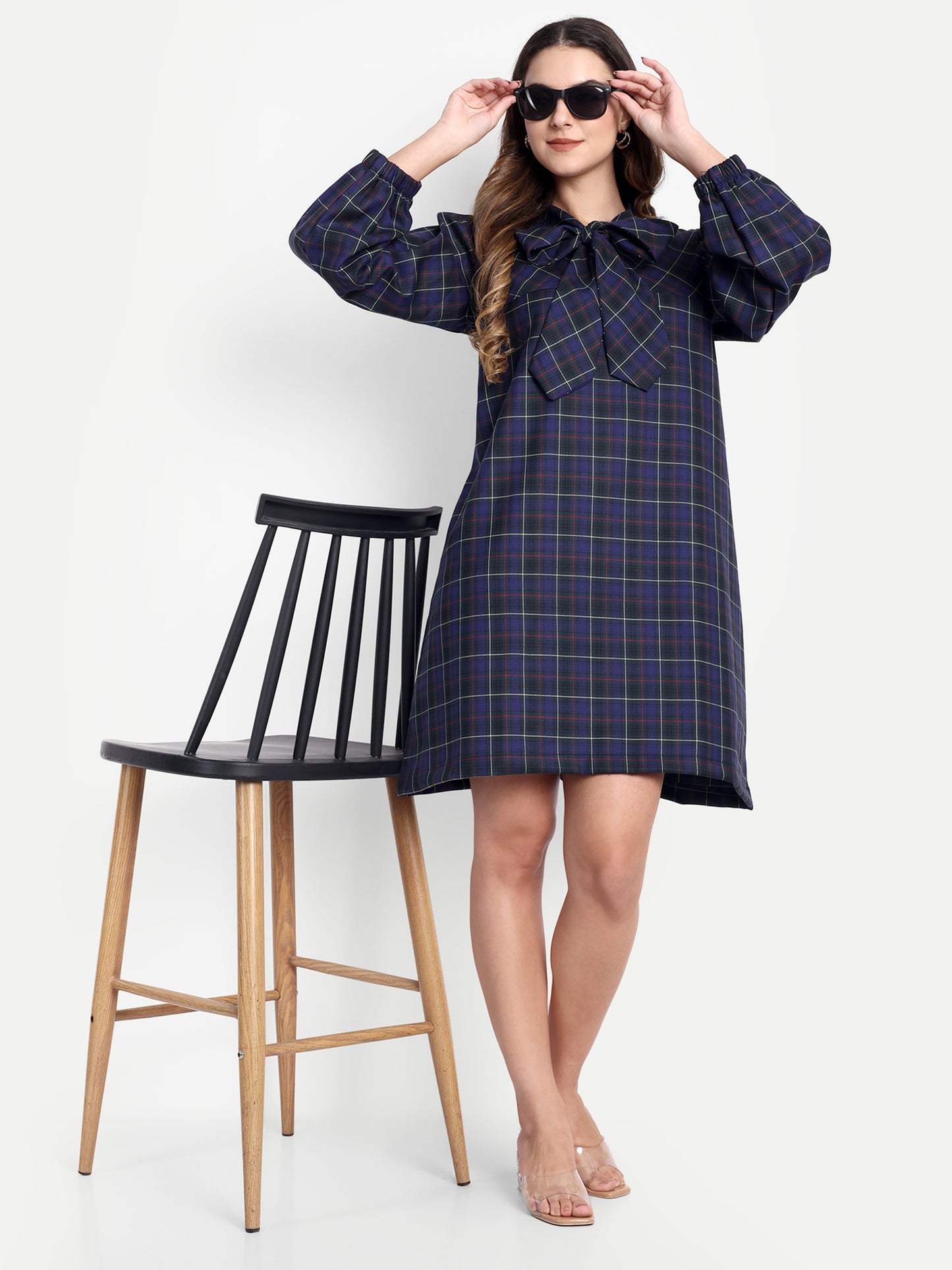 GAB Knotted Check Dress
