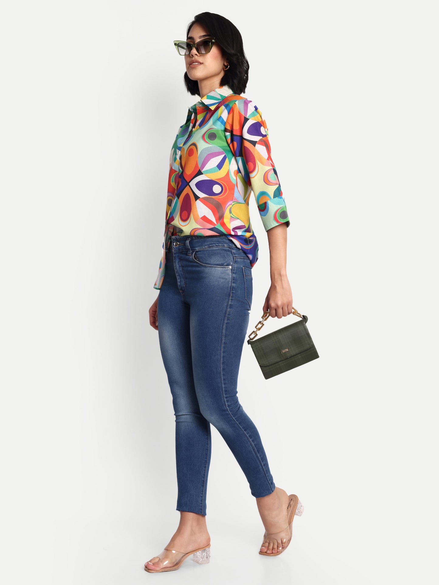 GAB Women Classic  Abstract Printed Casual Shirt