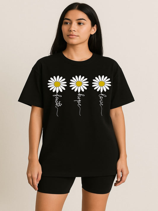 GAB Pure Cotton Printed Oversized T-Shirt