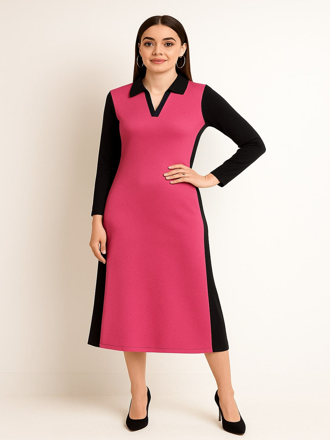 GAB 100% Pure Cotton – Solid Collar  Dress