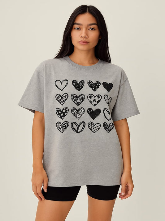 GAB Pure Cotton Printed Oversized T-Shirt
