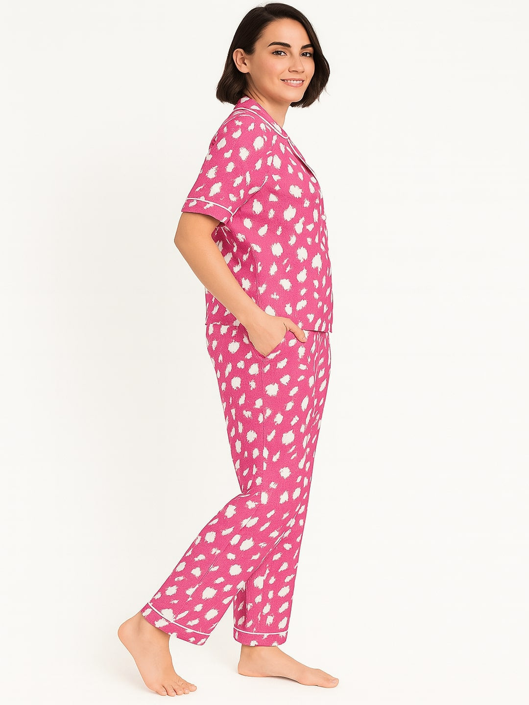 Women Pure Cotton Floral Printed Night Suit