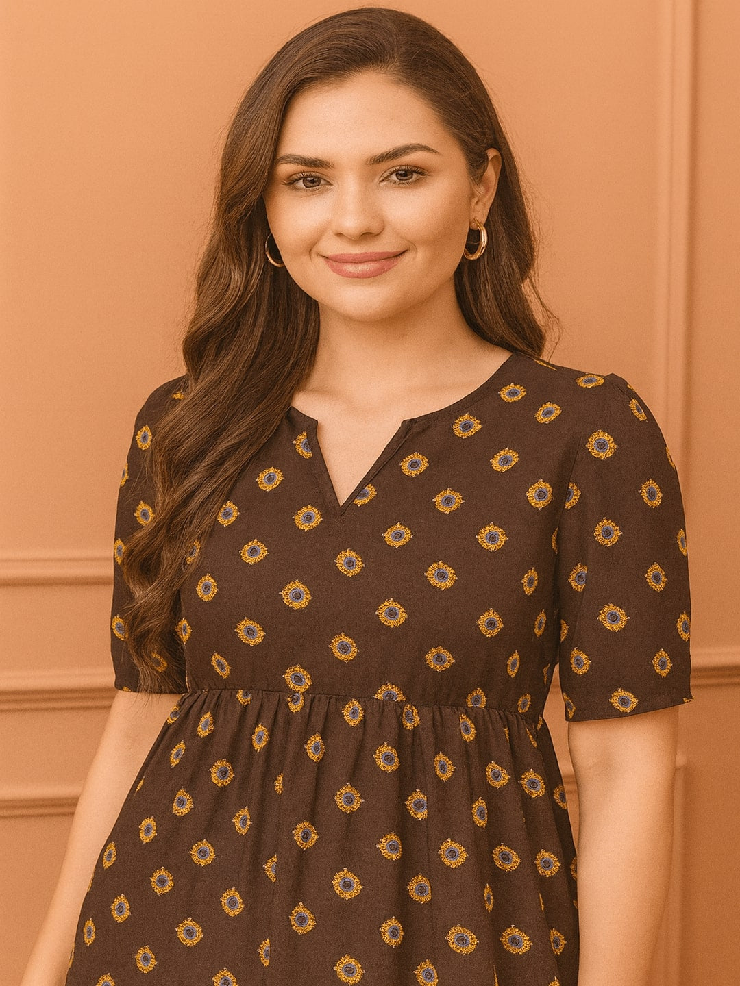 Women Pure Cotton Fit & Flare Midi Dress