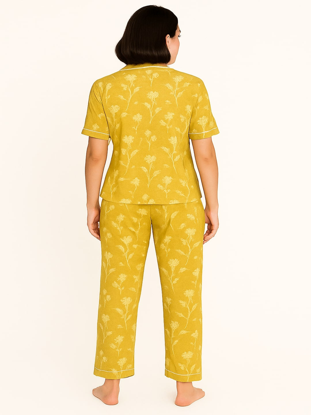 Abstract Printed Pure Cotton Night Suit Set for Adult-Women