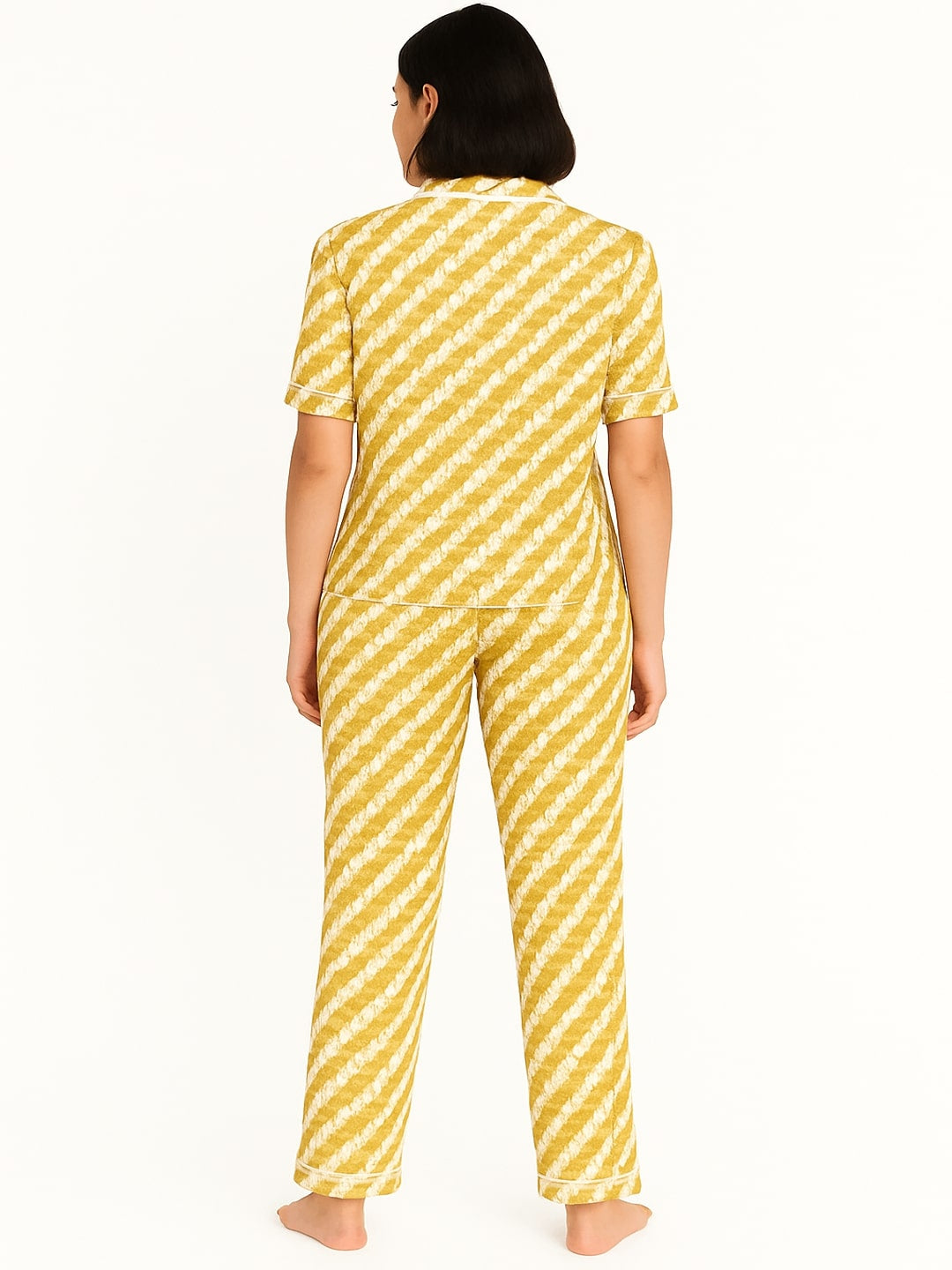 Abstract Printed Pure Cotton Night Suit Set for Adult-Women