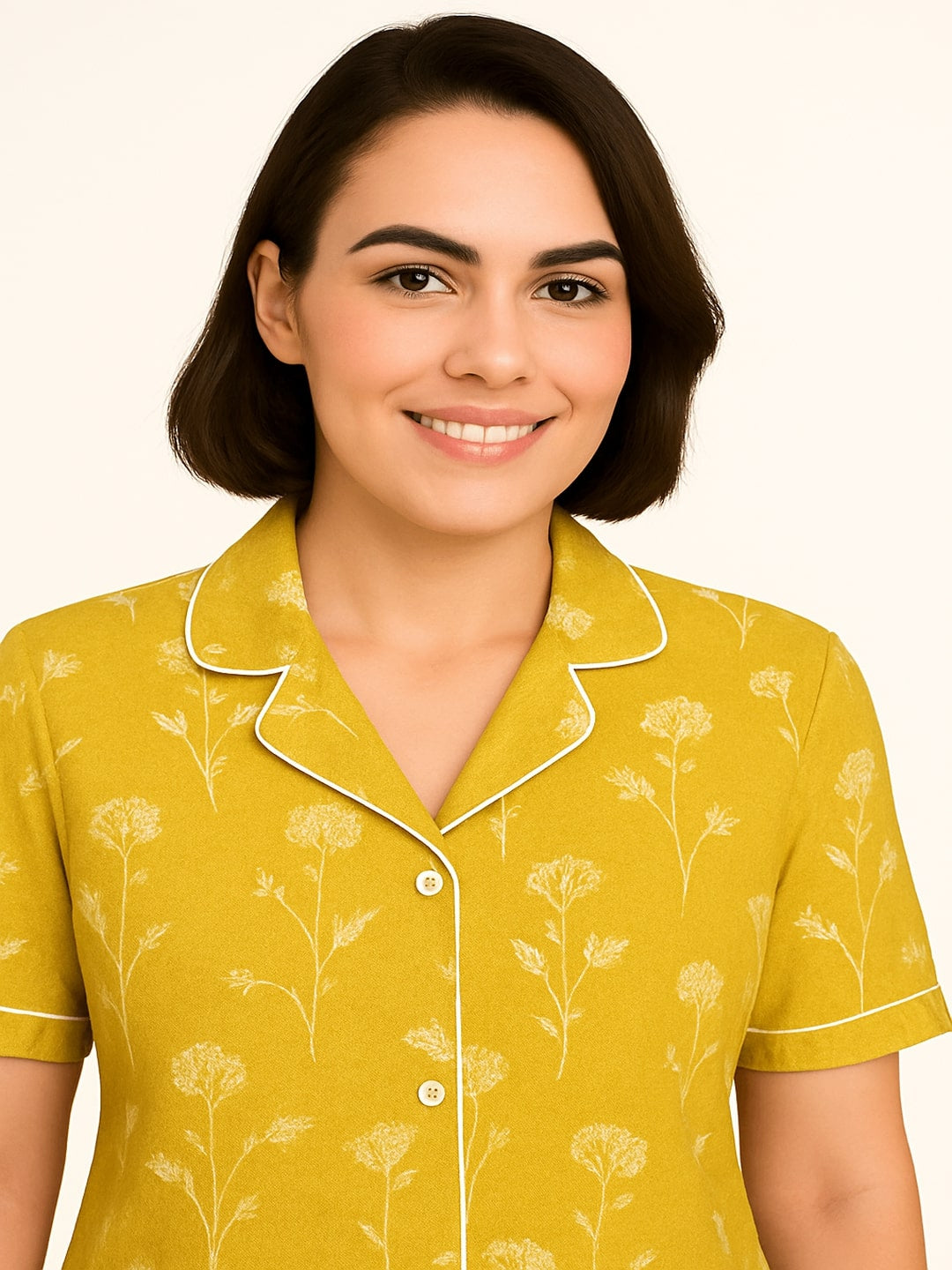 Abstract Printed Pure Cotton Night Suit Set for Adult-Women