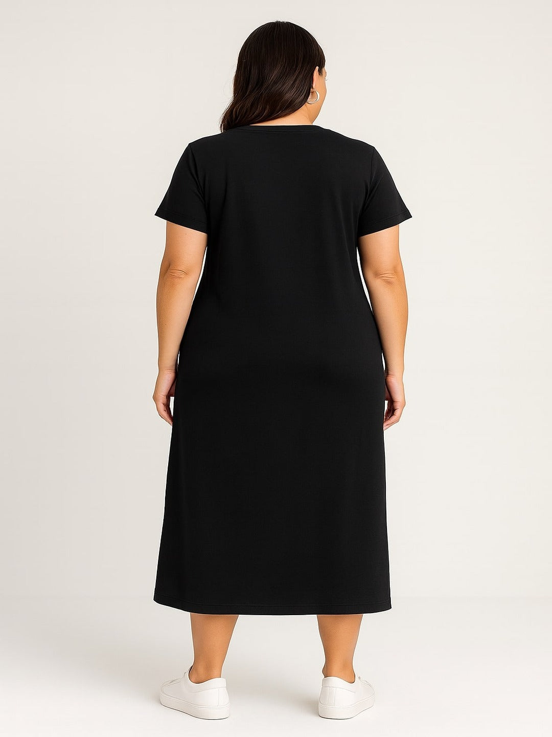Women Cotton T-shirt Midi Dress