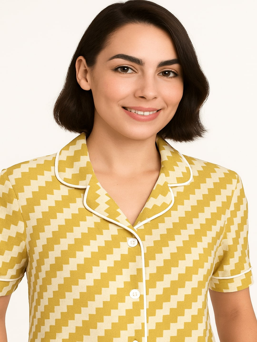 Abstract Printed Pure Cotton Night Suit Set for Adult-Women