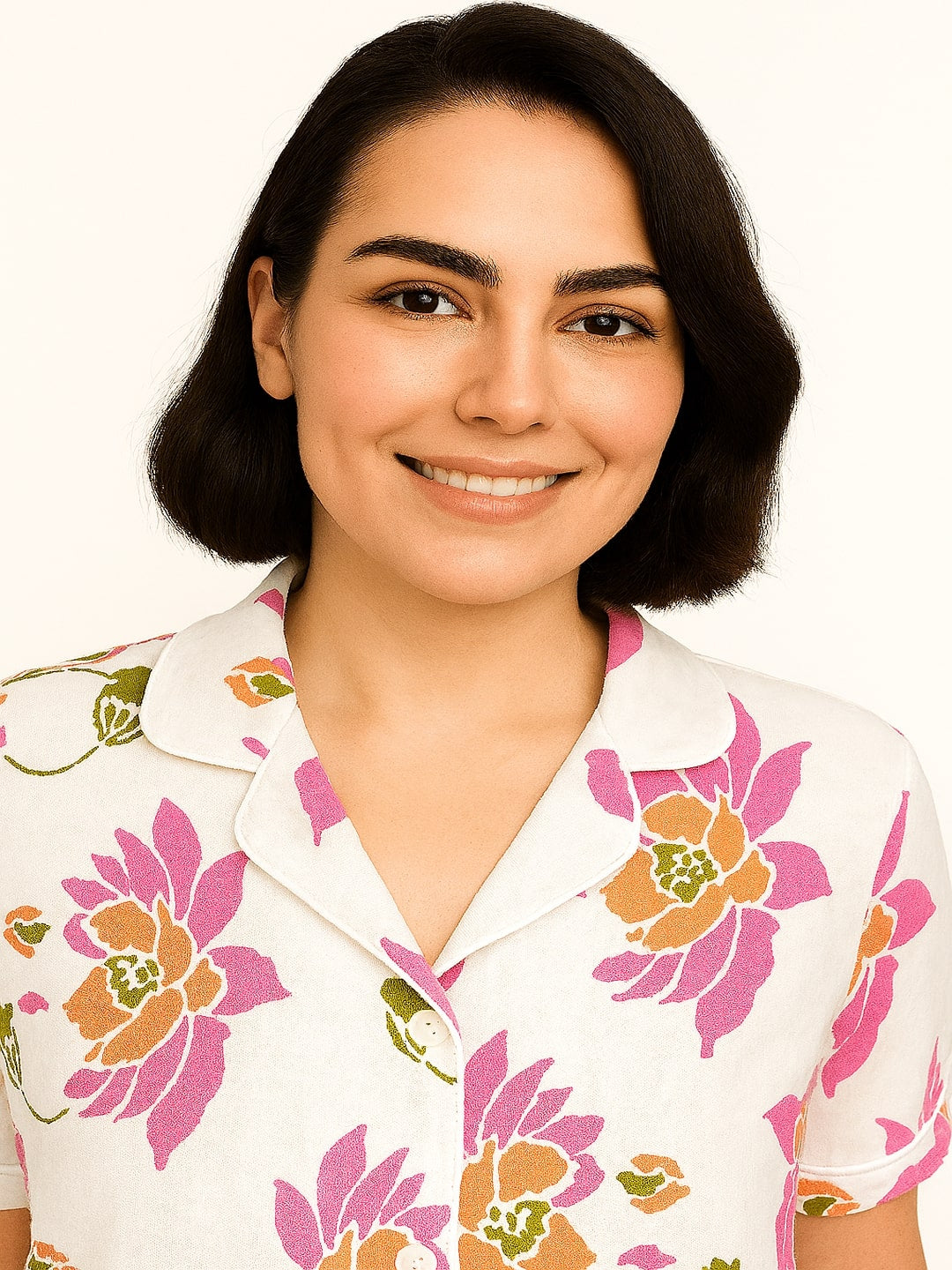 Floral Printed Pure Cotton Night Suit Set for Adult-Women