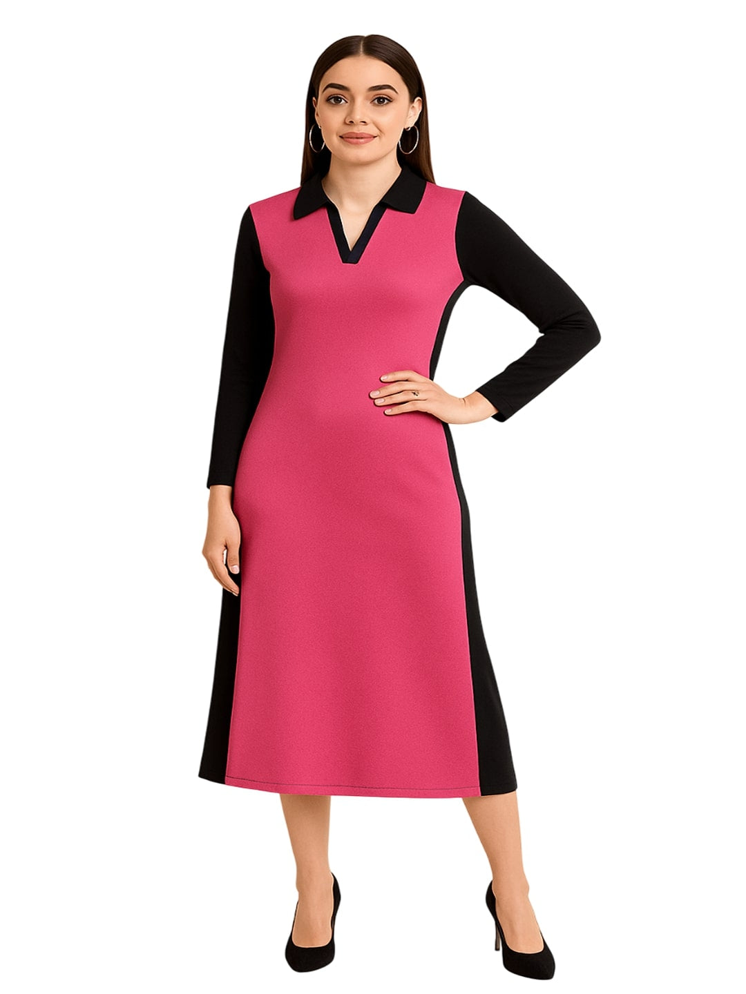 GAB 100% Pure Cotton – Solid Collar  Dress