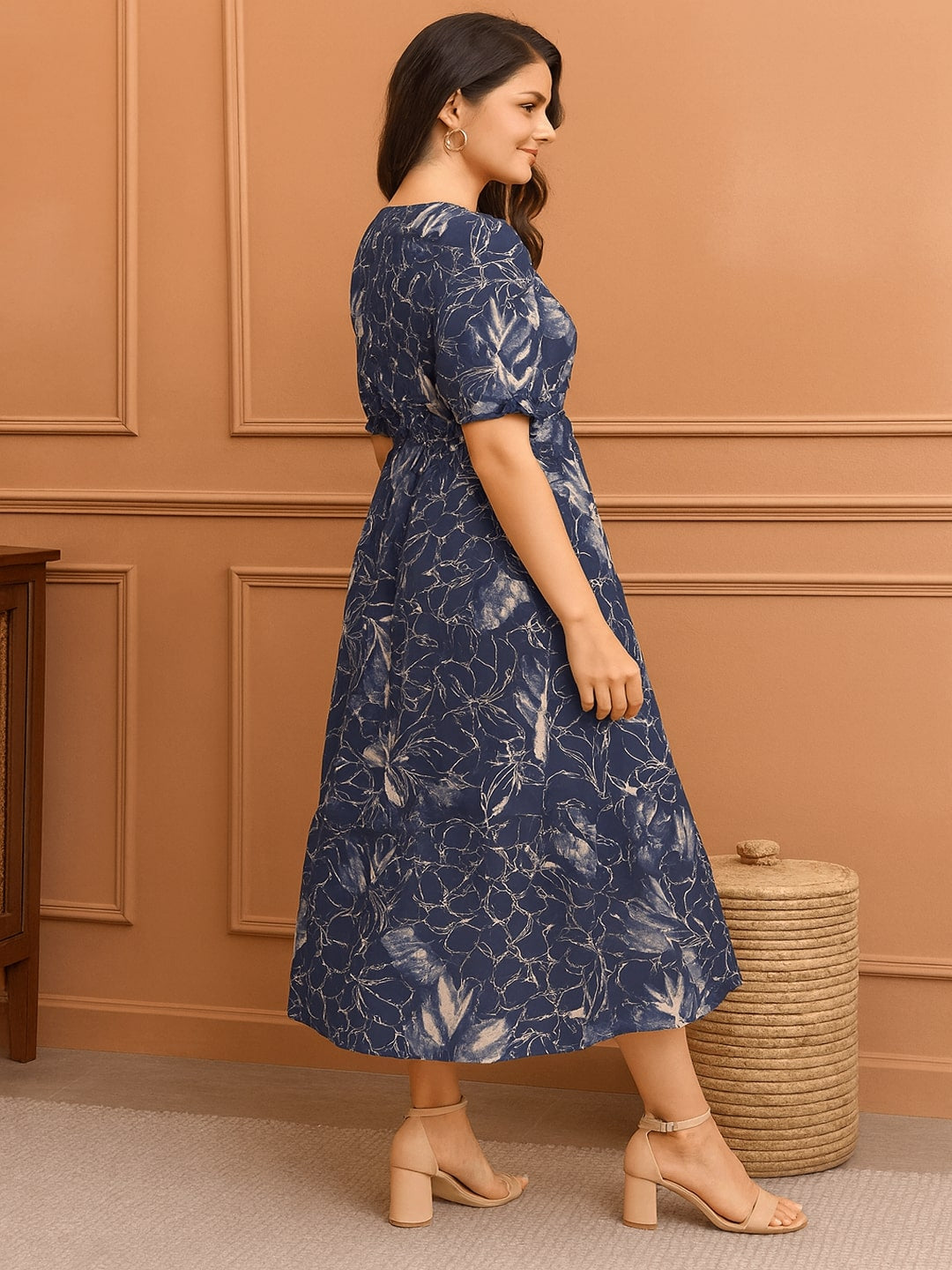 GAB Classic  Cotton Fit & Flare Midi Dress