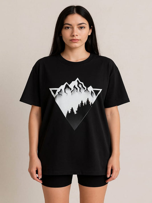 GAB Pure Cotton Printed Oversized T-Shirt