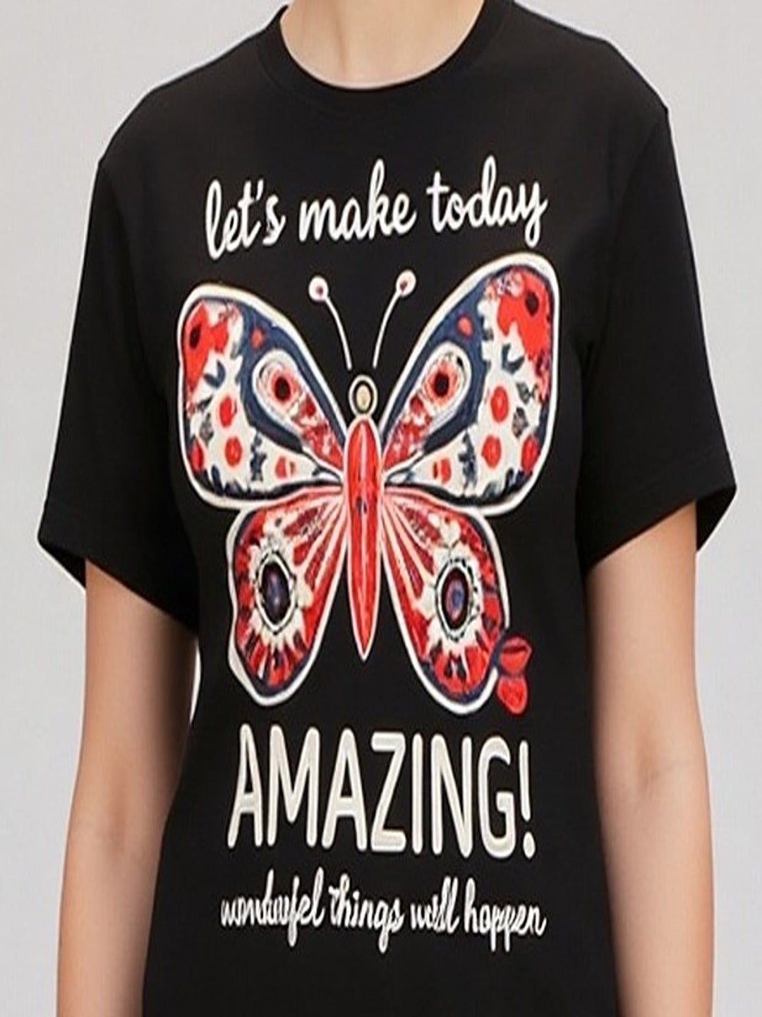Graphic Printed Round Neck Pure Cotton T-shirt