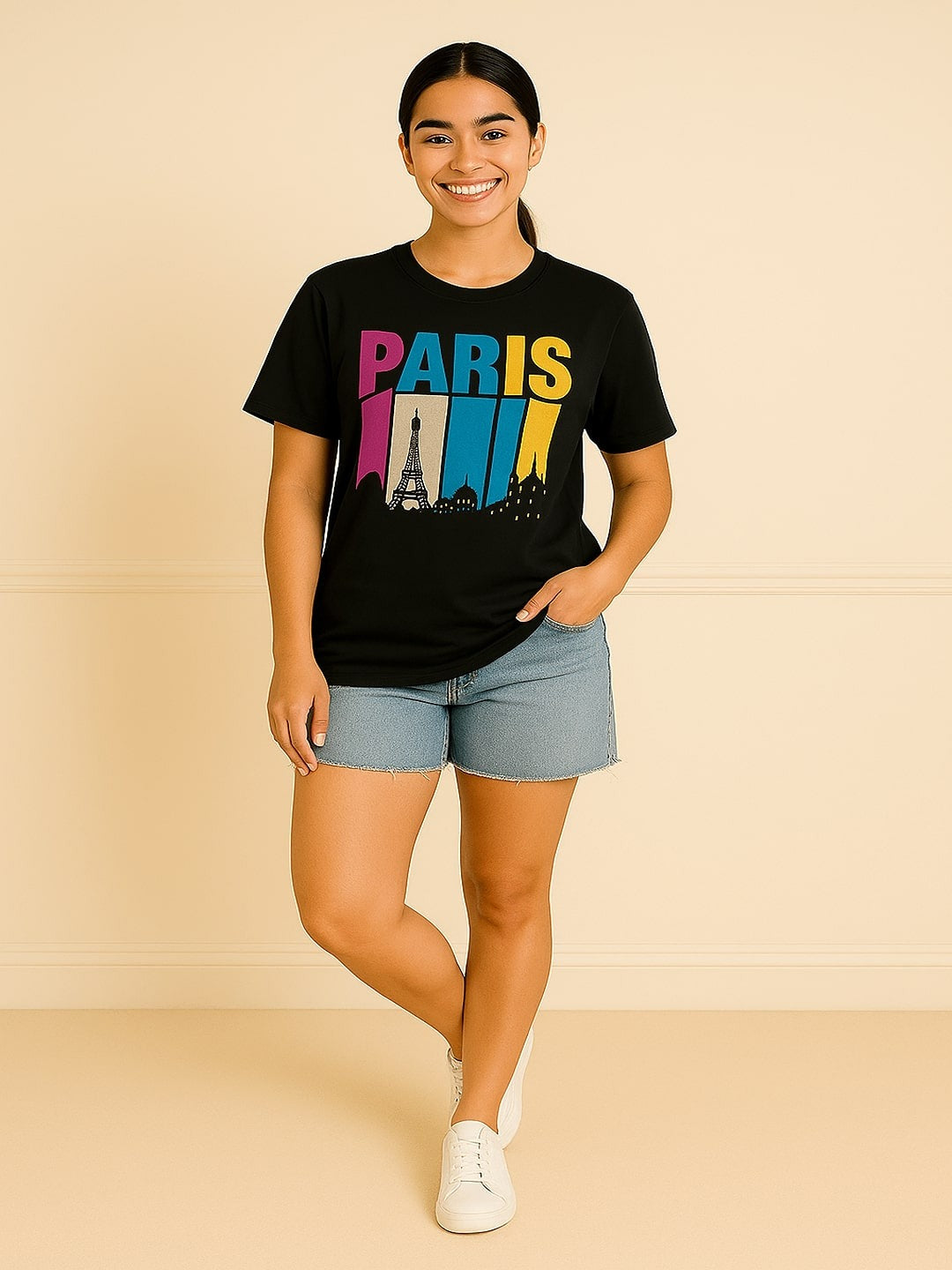 Women Graphic Printed Round Neck Cotton T-shirt