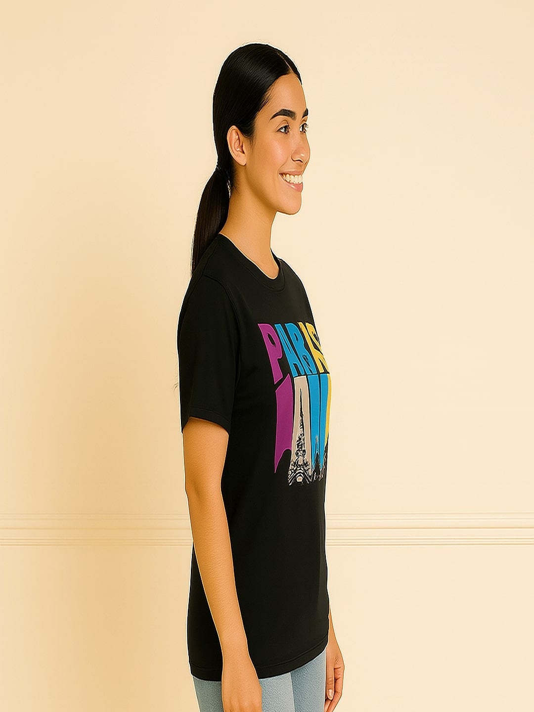Women Graphic Printed Round Neck Cotton T-shirt