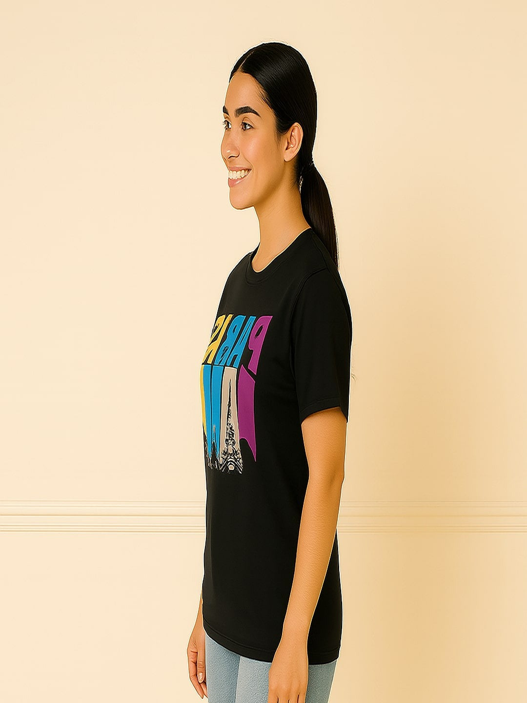 Women Graphic Printed Round Neck Cotton T-shirt