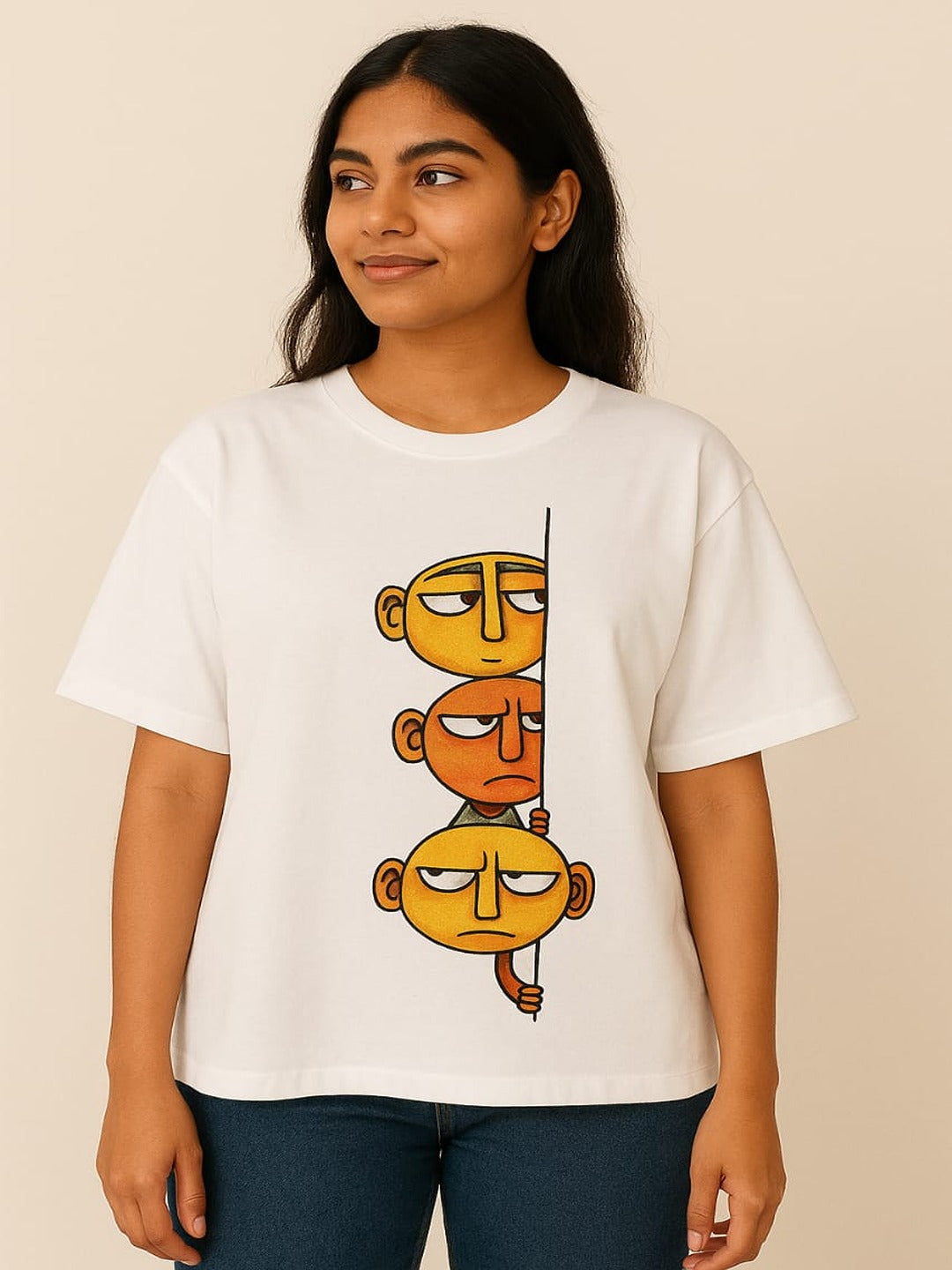 GAB Pure Cotton Printed Oversized T-Shirt