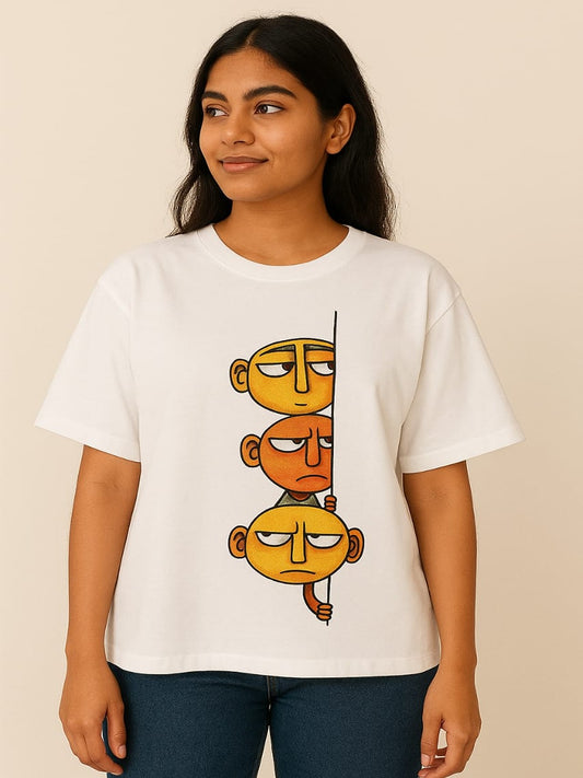 GAB Pure Cotton Printed Oversized T-Shirt