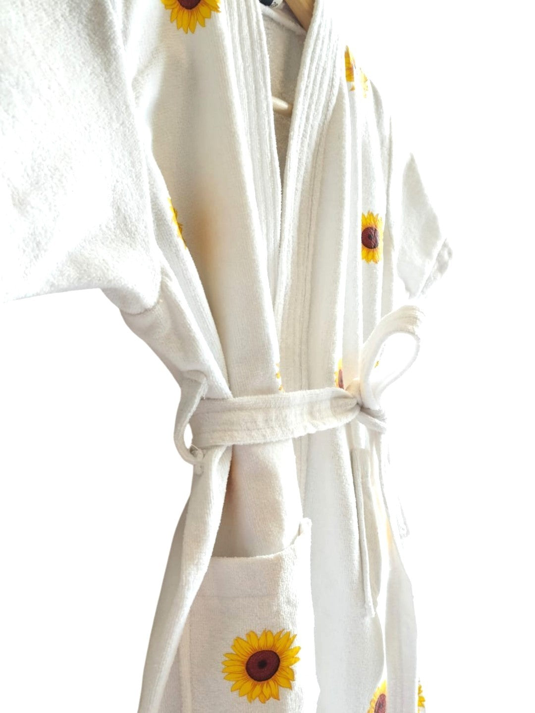 GAB Kids Printed Pure Cotton Shawl Neck Bath Robe With Belt