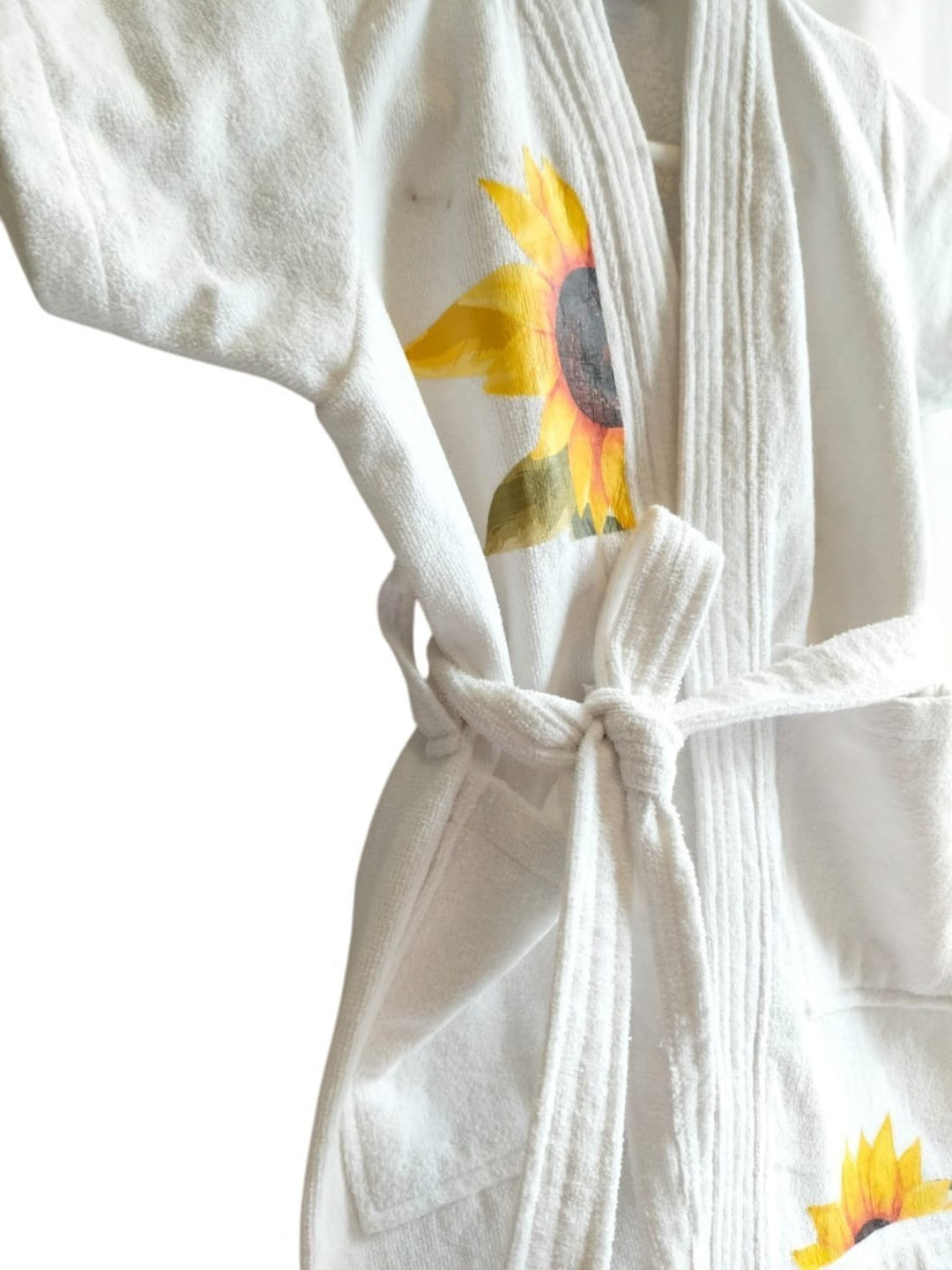 GAB Kids Printed Pure Cotton Shawl Neck Bath Robe With Belt