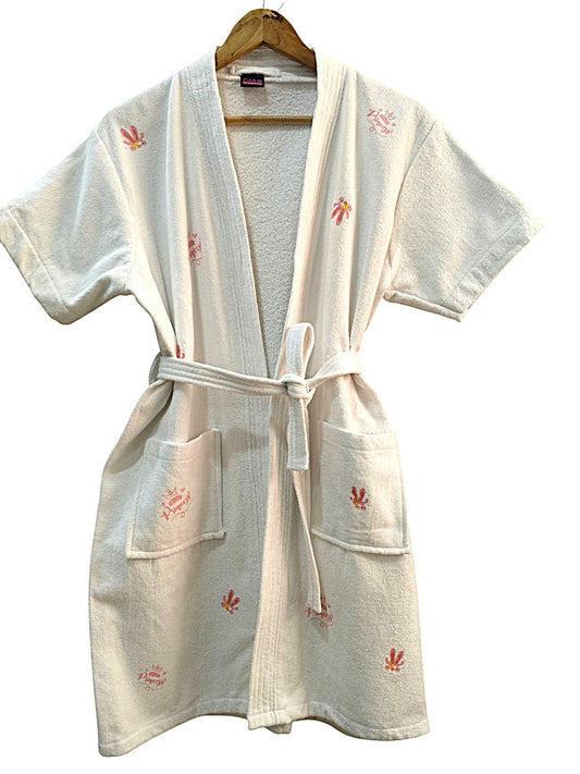 GAB Kids Printed Pure Cotton Shawl Neck Bath Robe With Belt